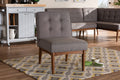 Baxton Studio Arvid Mid-Century Modern Gray Fabric Upholstered Wood Dining Chair