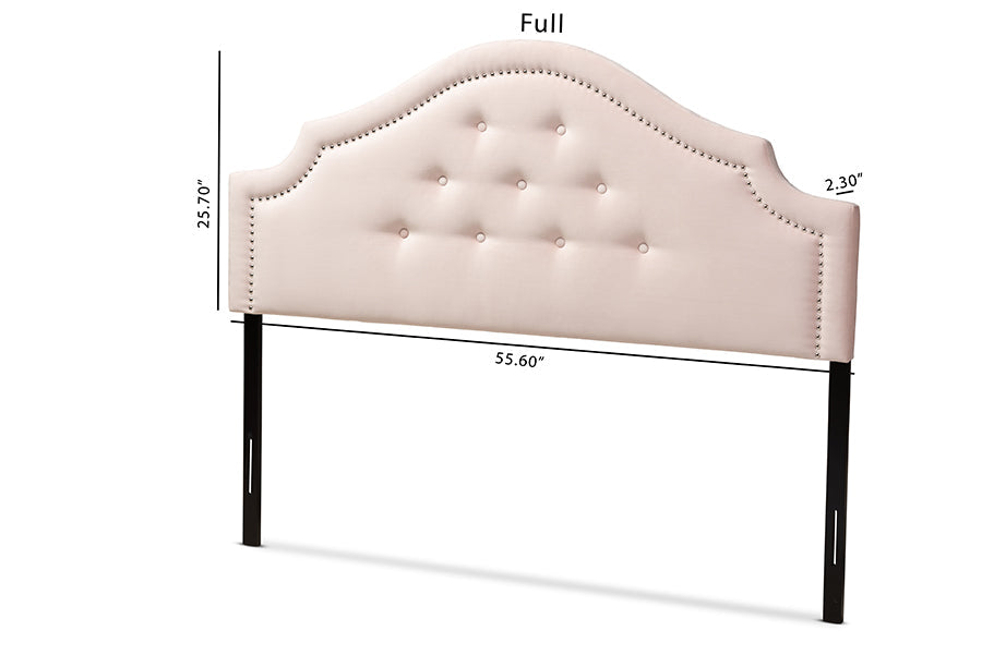 Baxton Studio Cora Modern and Contemporary Light Pink Velvet Fabric Upholstered King Size Headboard