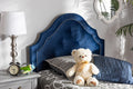Baxton Studio Cora Modern and Contemporary Royal Blue Velvet Fabric Upholstered Twin Size Headboard