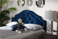 Baxton Studio Cora Modern and Contemporary Royal Blue Velvet Fabric Upholstered King Size Headboard