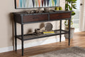Baxton Studio Jana Vintage Industrial Walnut-Finished Wood 2-Drawer Dining Room Server