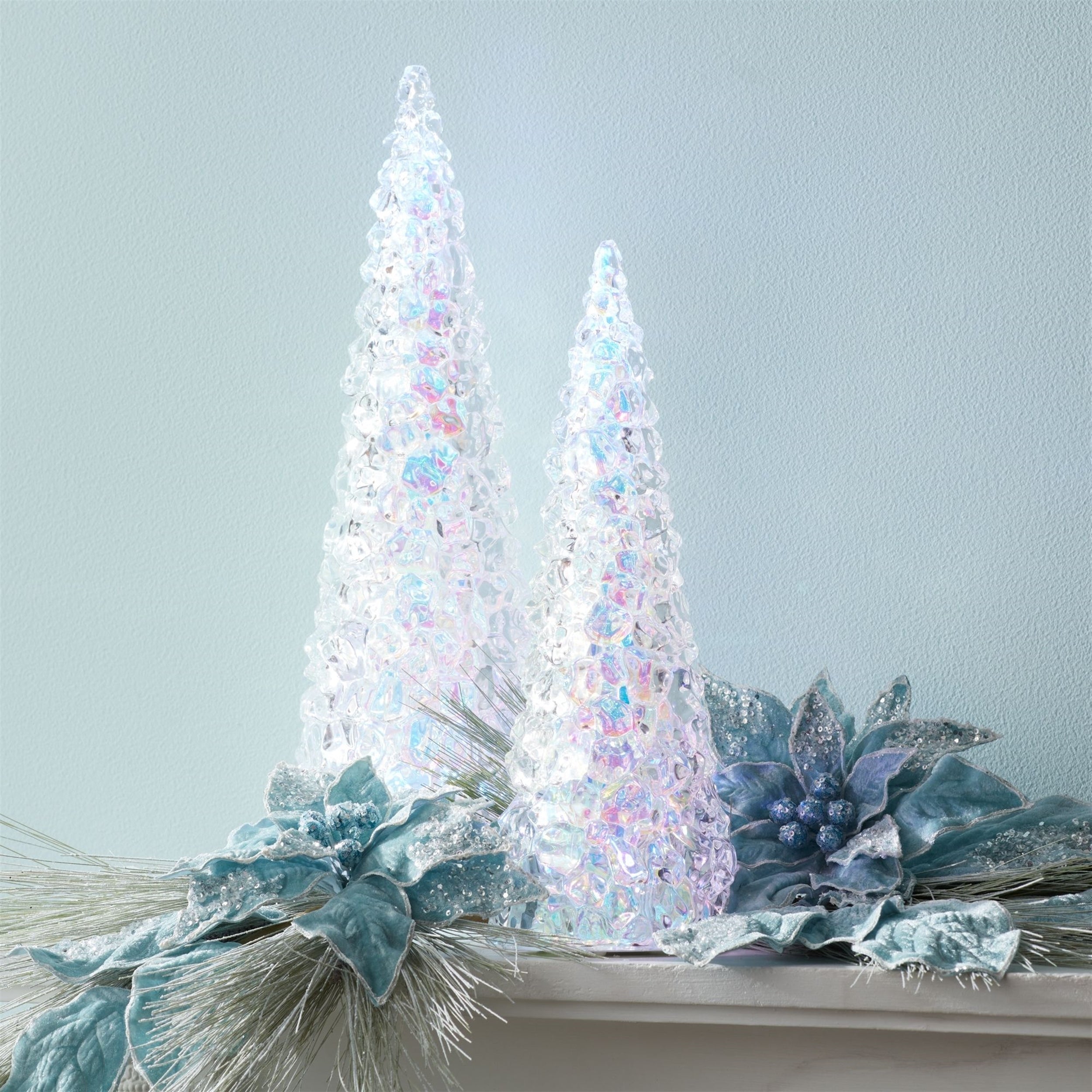 Iridescent LED Pine Tree 13.5"H