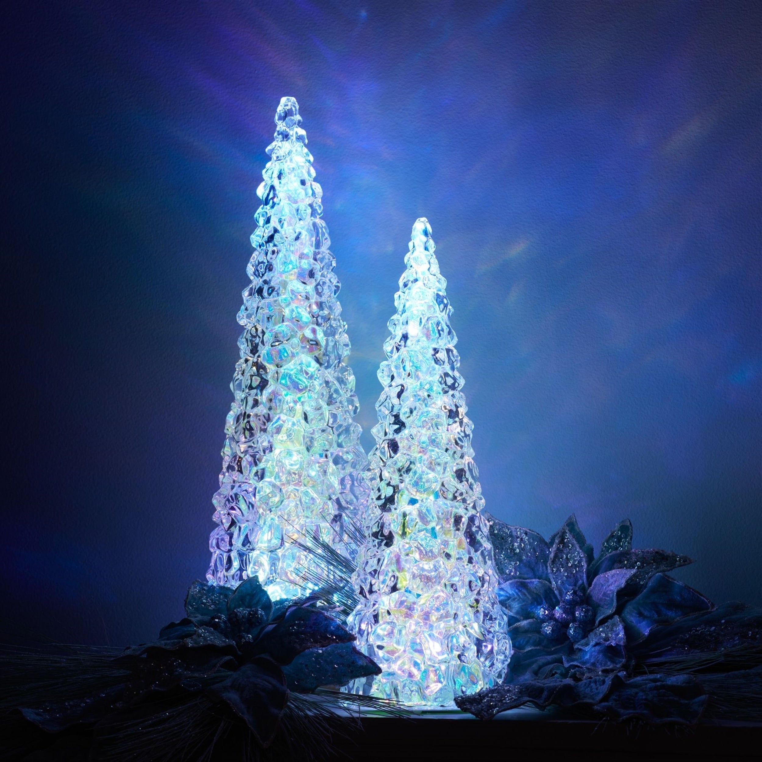 Iridescent LED Pine Tree 17.5"H