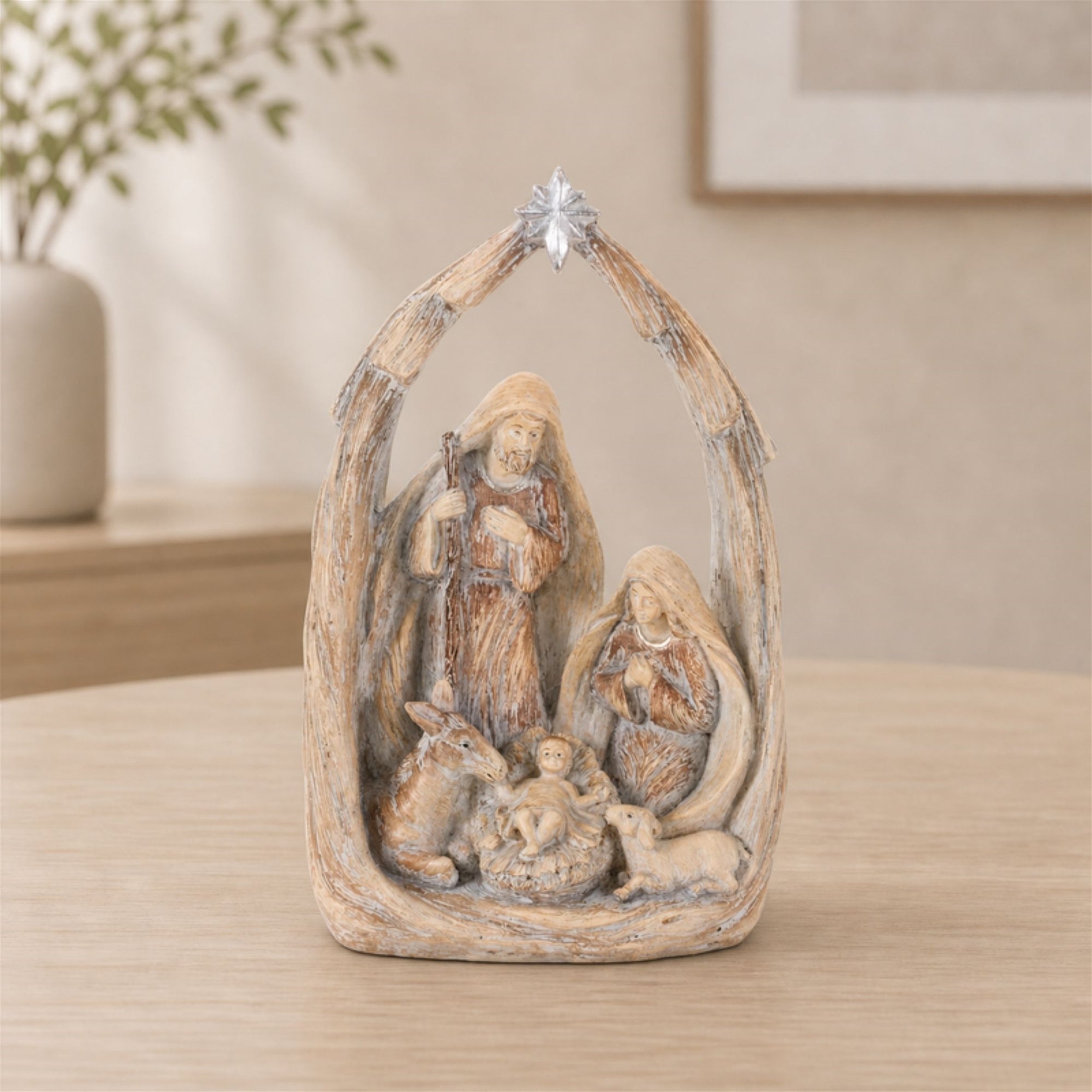 Holiday Nativity Scene Display 8"H