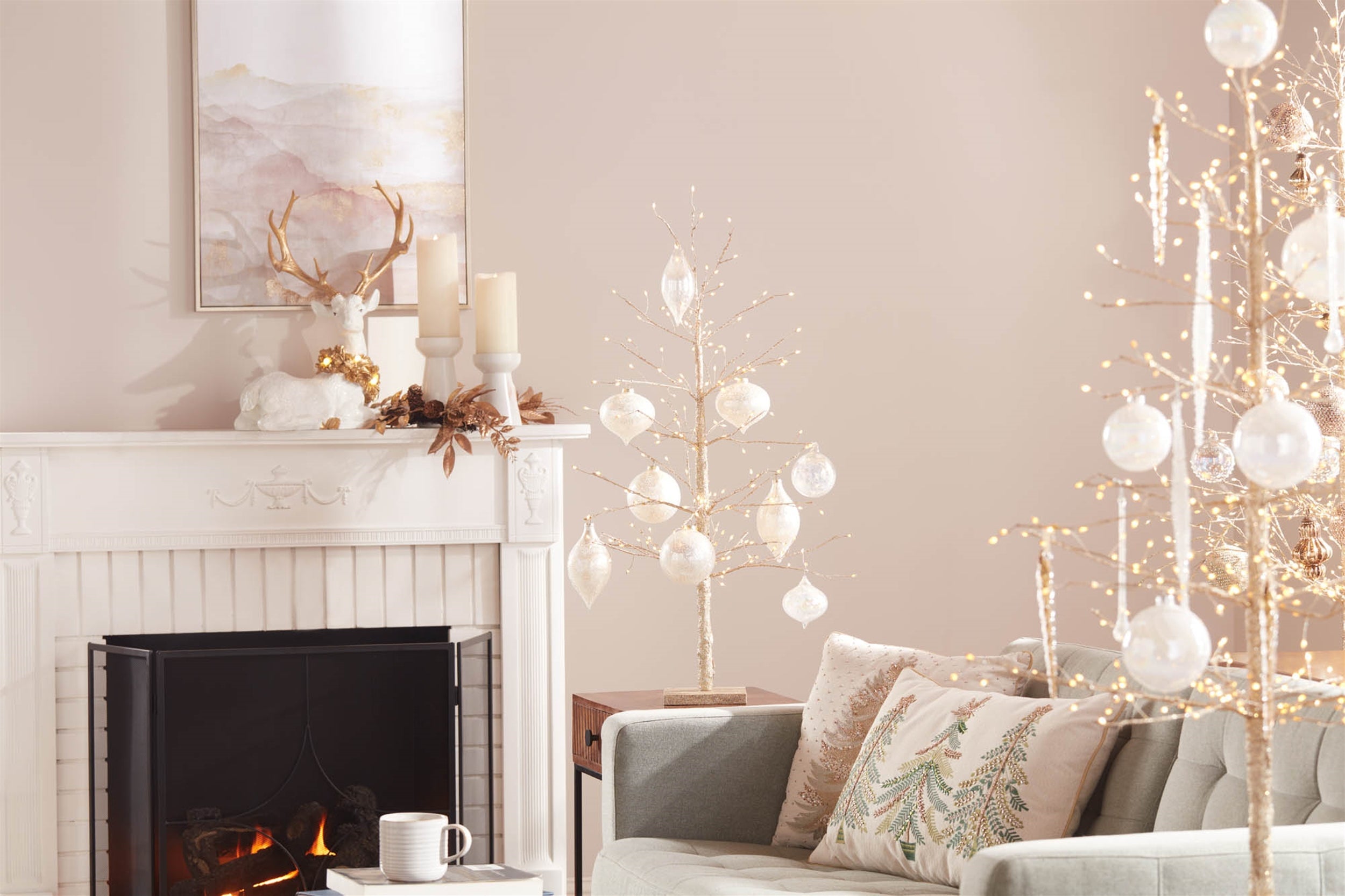Gold LED Twig Tree 36"H