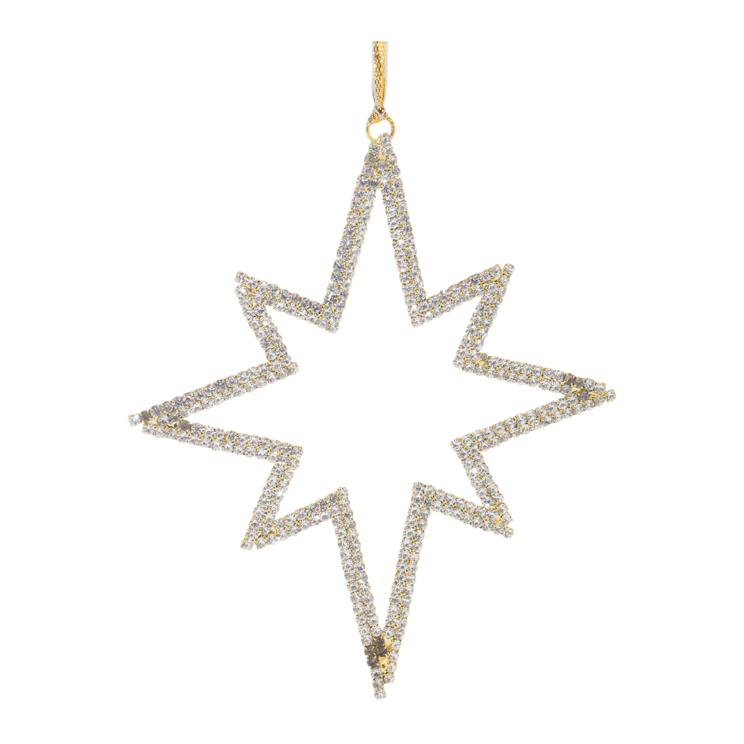 Jeweled Metal Star Ornament (Set of 12)