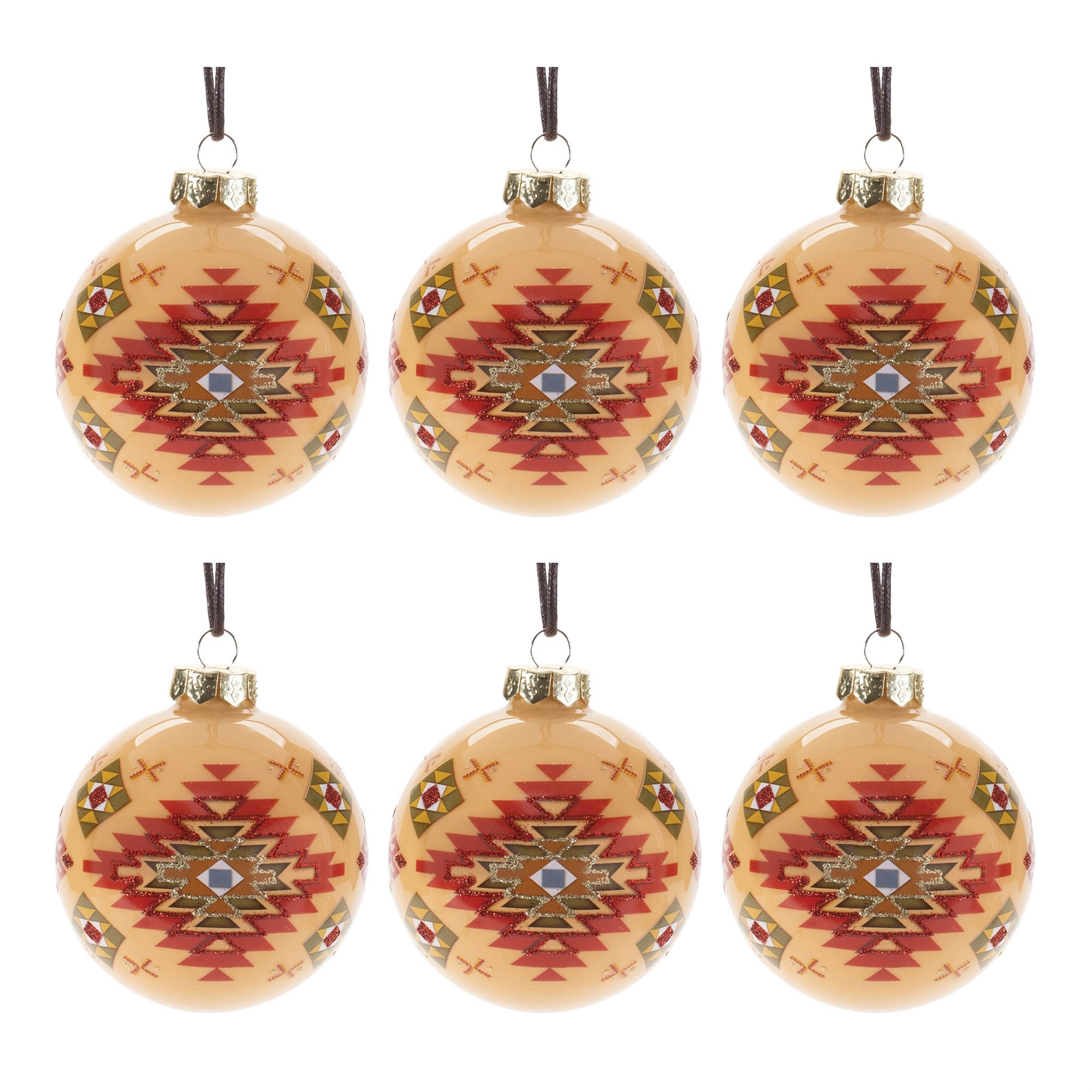 Western Glass Ball Ornament (Set of 6)
