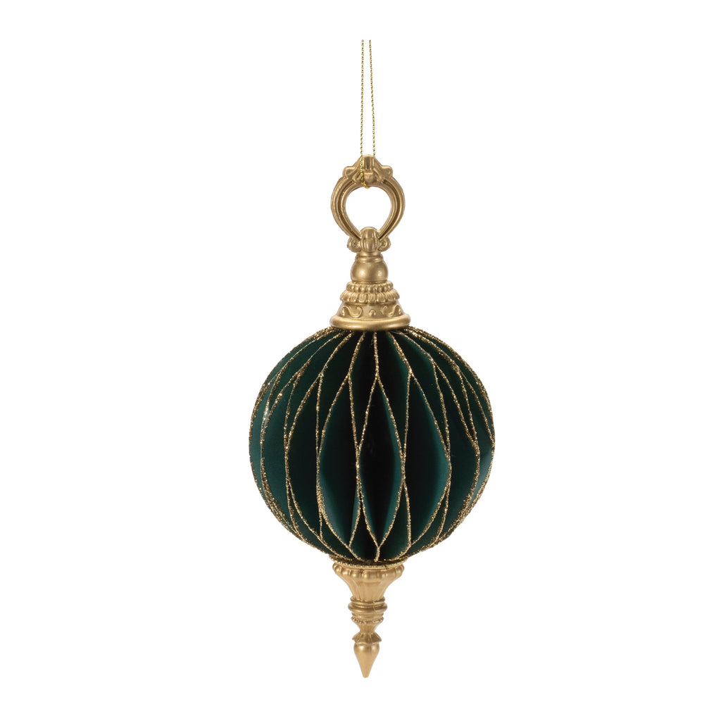Glittered Folded Paper Ornaments (Set of 6)