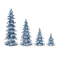 Flocked Pine Tree (Set of 4)