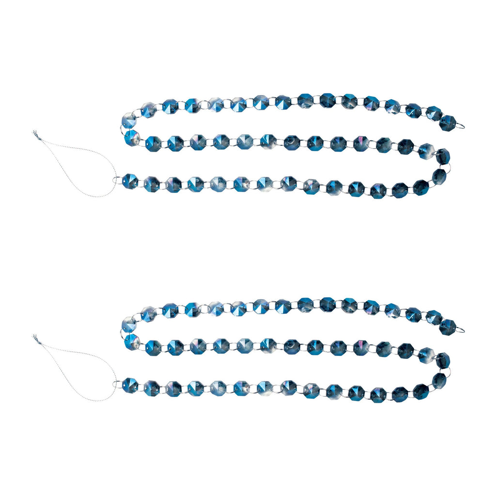 Iridescent Glass Jewel Garland (Set of 2)