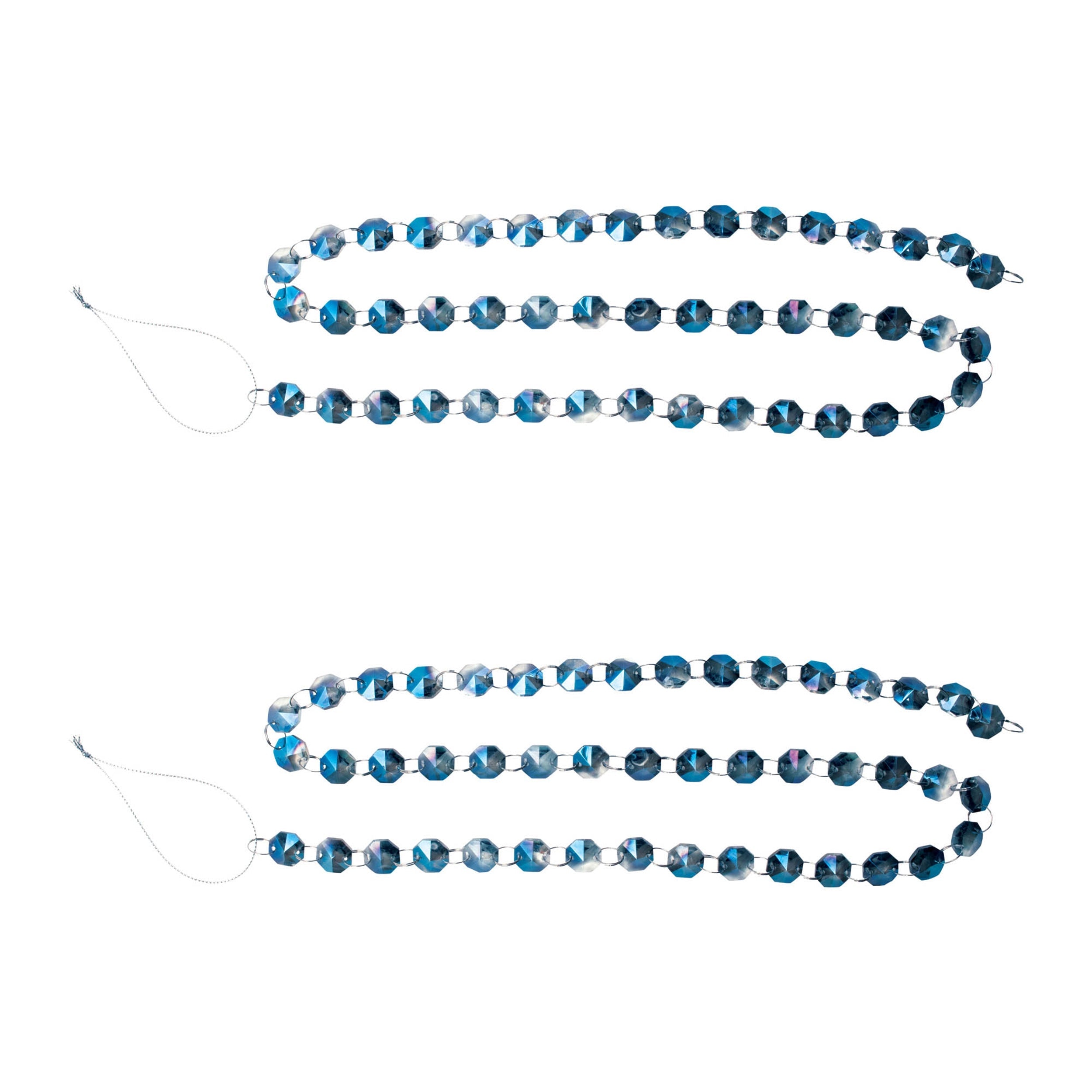 Iridescent Glass Jewel Garland (Set of 2)
