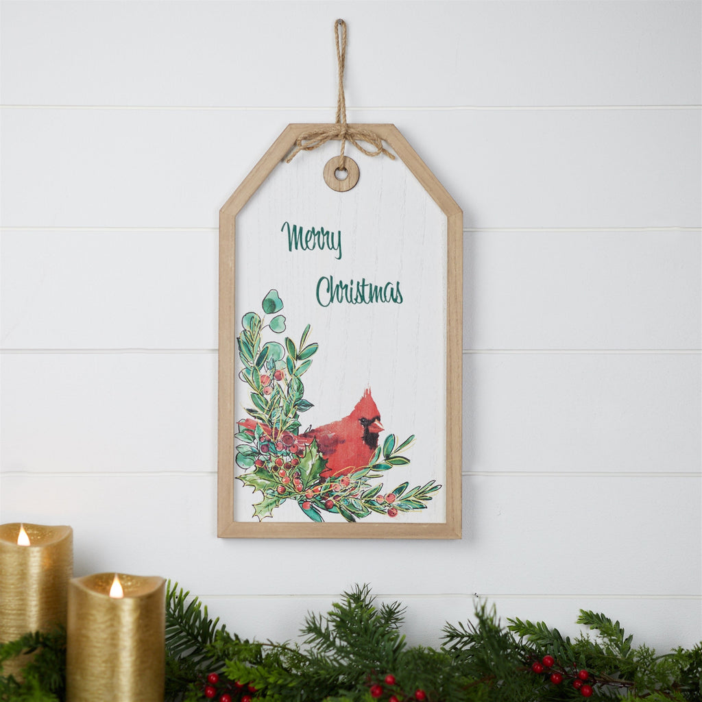 Merry Christmas Cardinal Tag