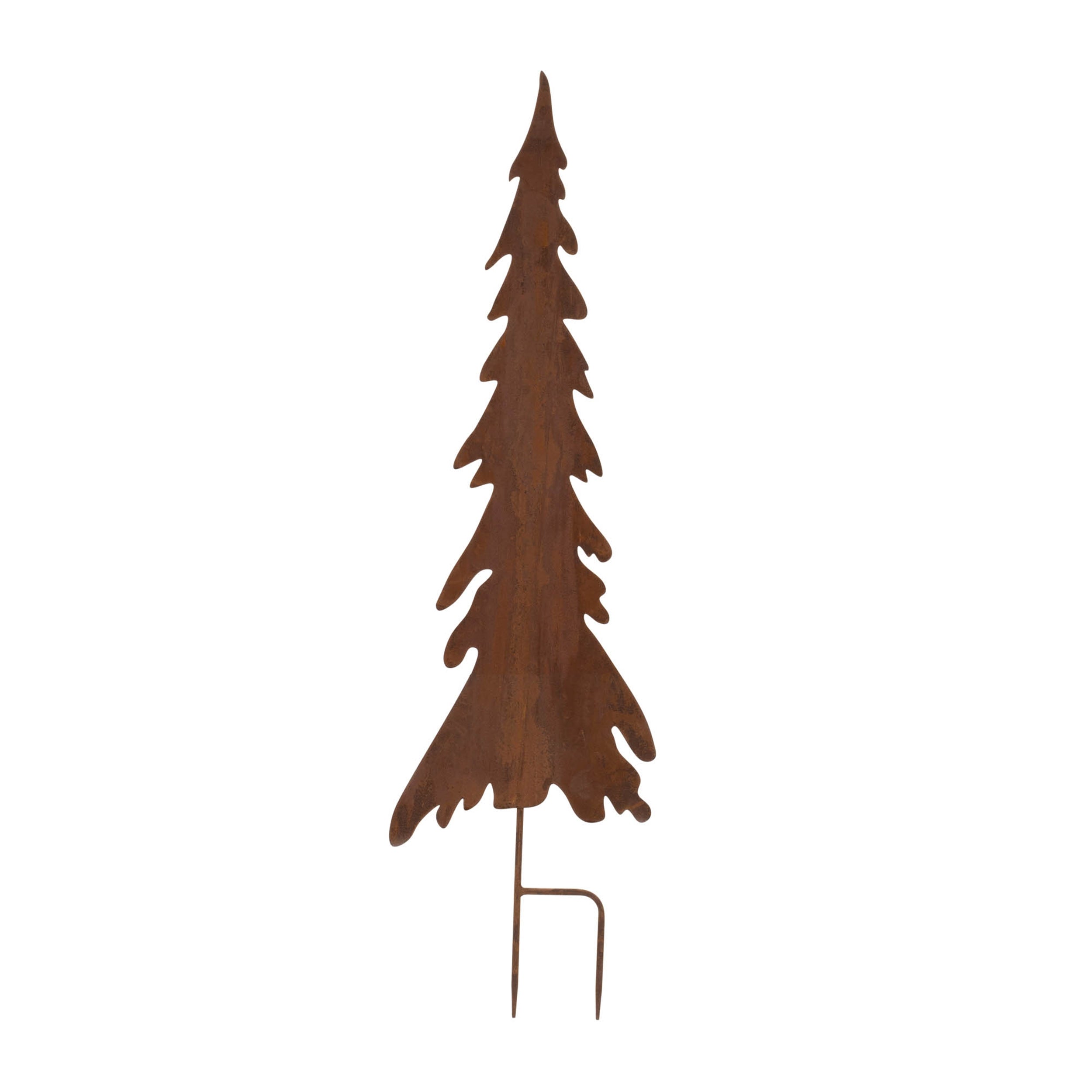 Rusted Iron Pine Tree Stake (Set of 3)
