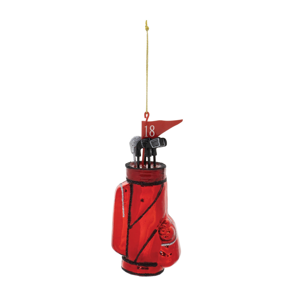 Glass Golf Bag Ornament (Set of 12)