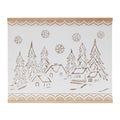Carved Wood Winter Village Wall Art 19"L