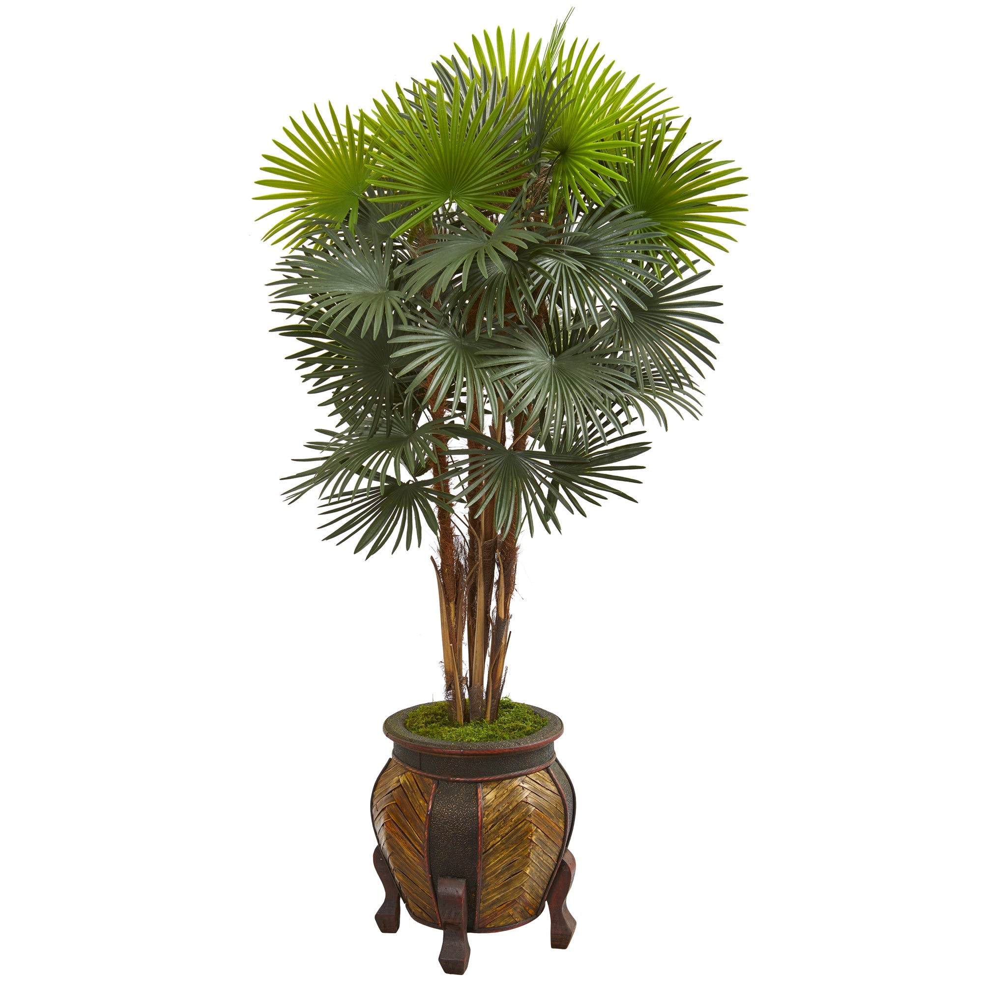 5'Fan Palm Artificial Tree in Decorative Planter