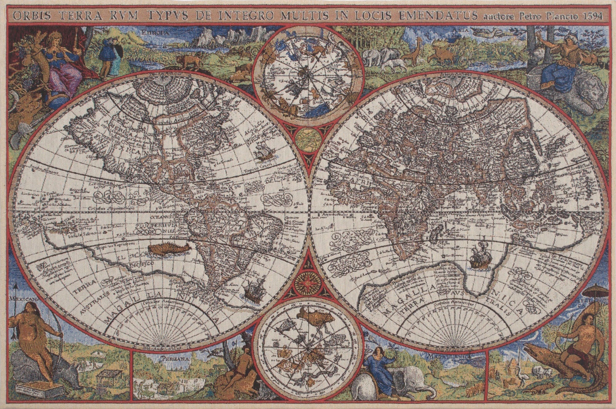 Wall Map of Wonder Stretched Wall Tapestry