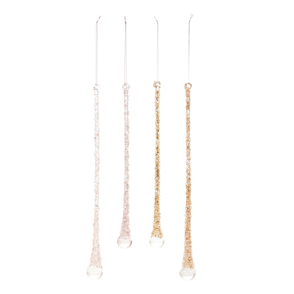 Glitter Drop Ornaments Ð Set of 24