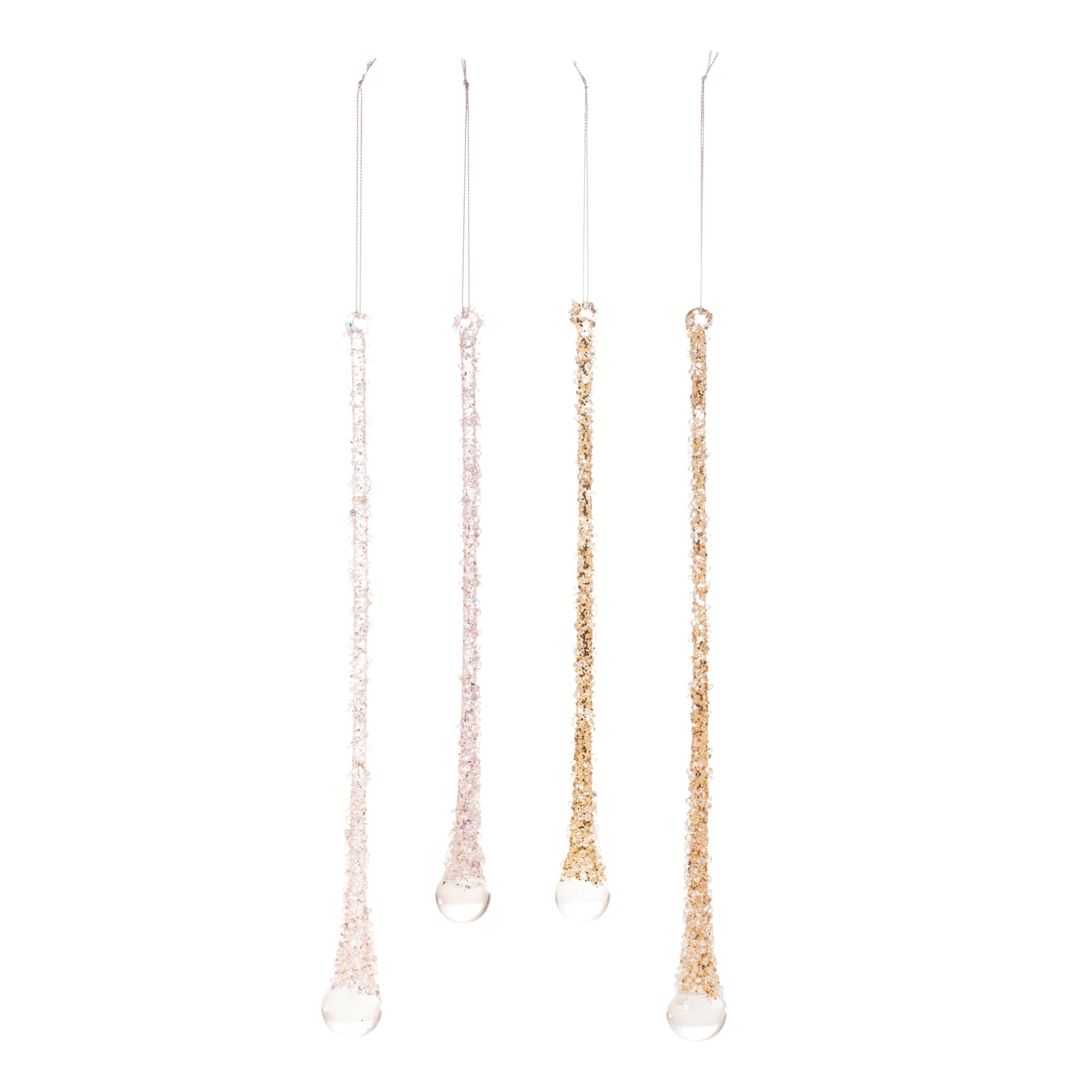 Glitter Drop Ornaments Ð Set of 24