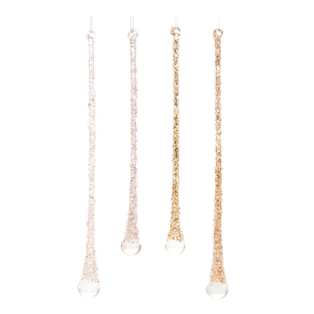 Glitter Drop Ornaments Ð Set of 24