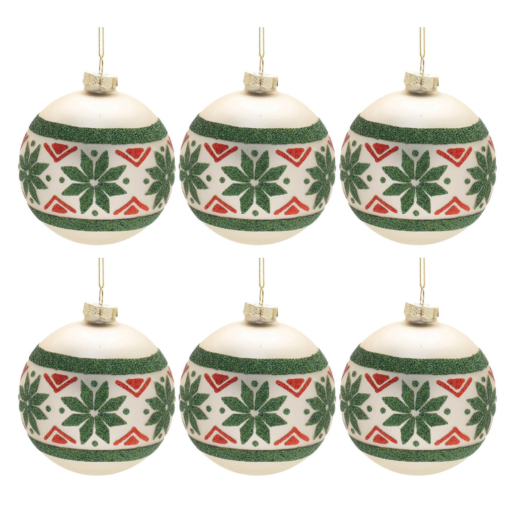 Nordic Glass Ball Ornament (Set of 6)