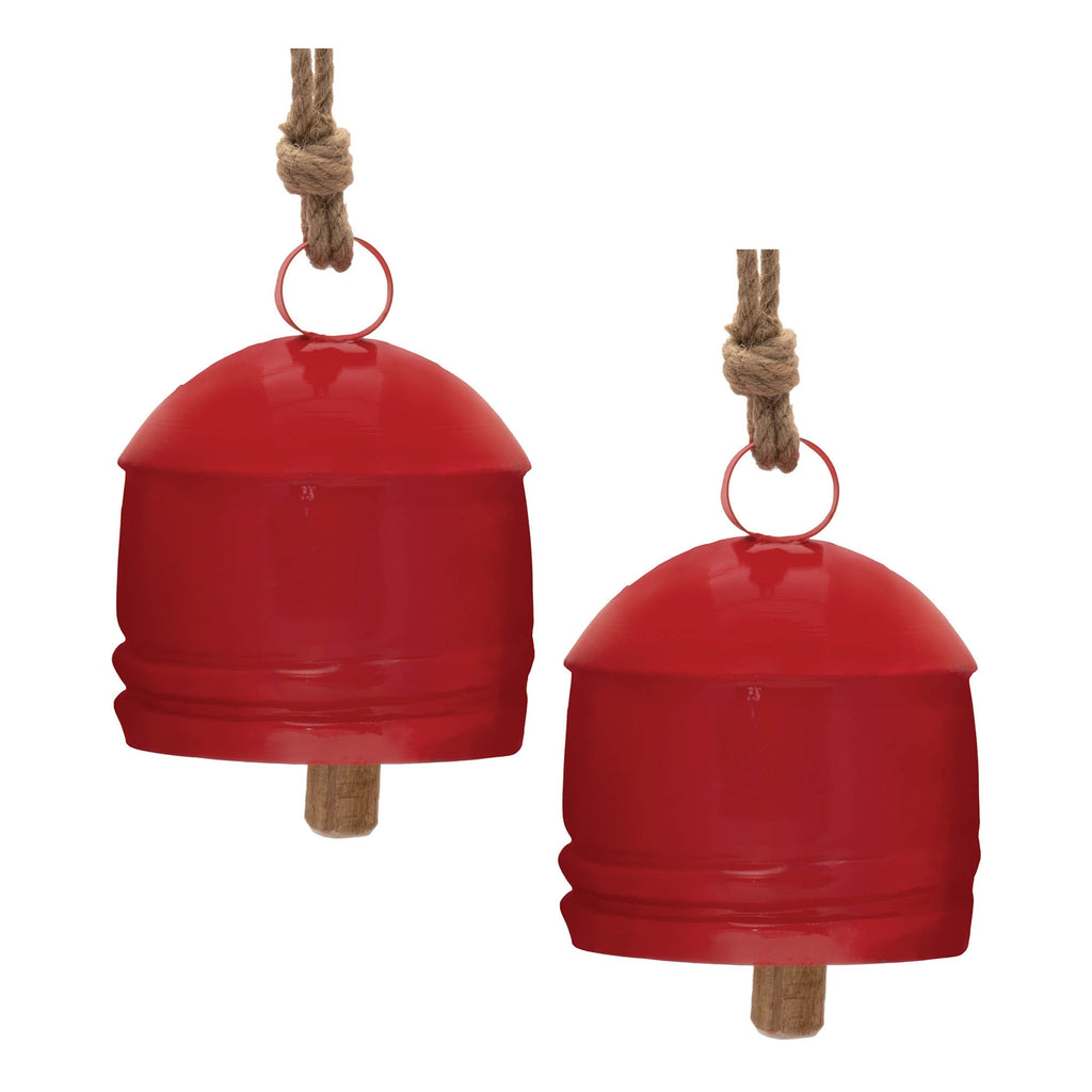 Rustic Metal Bell Ornament (Set of 2)