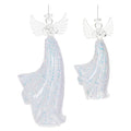 Iridescent Glass Angel Ornament (Set of 6)