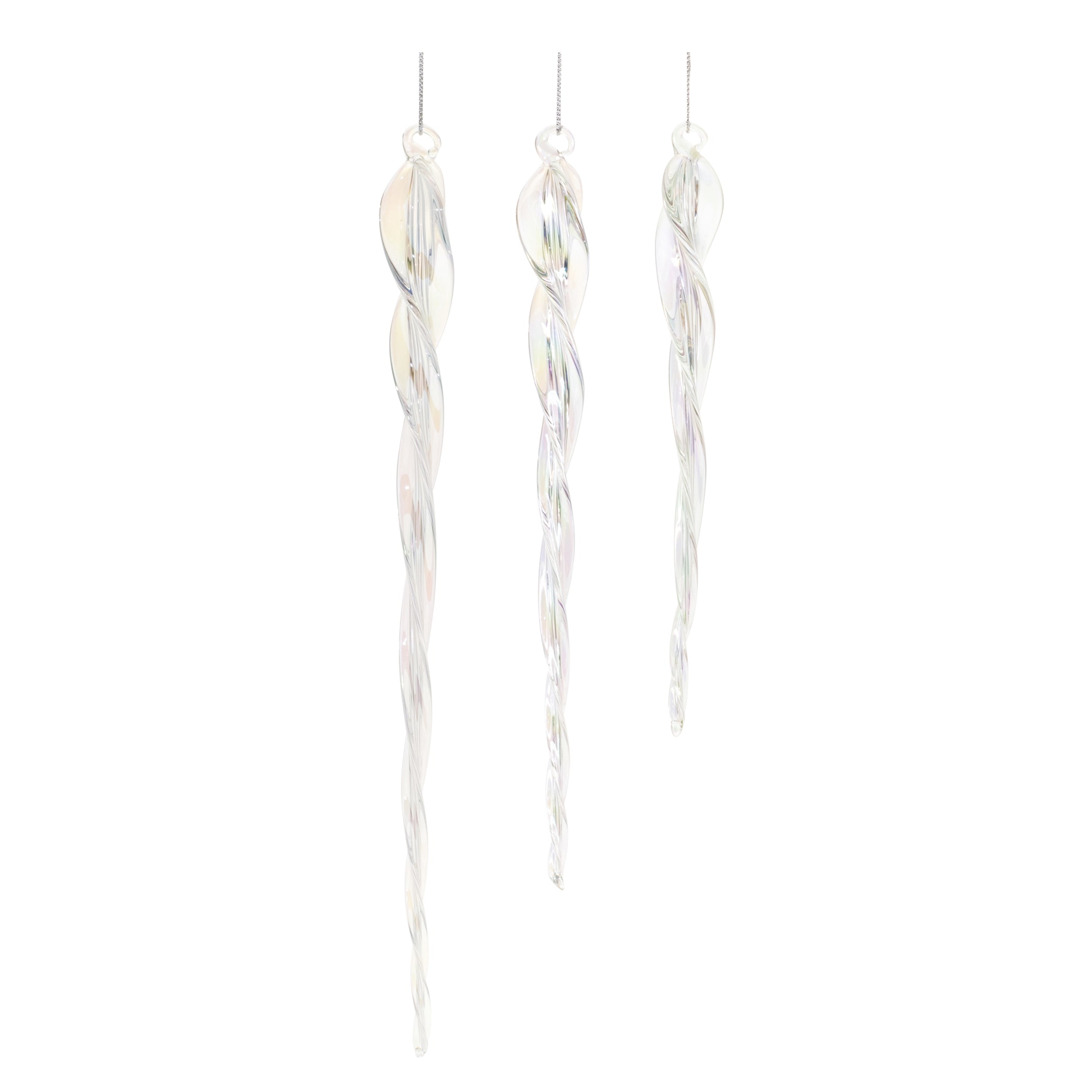Glass Icicle Ornament (Set of 18)