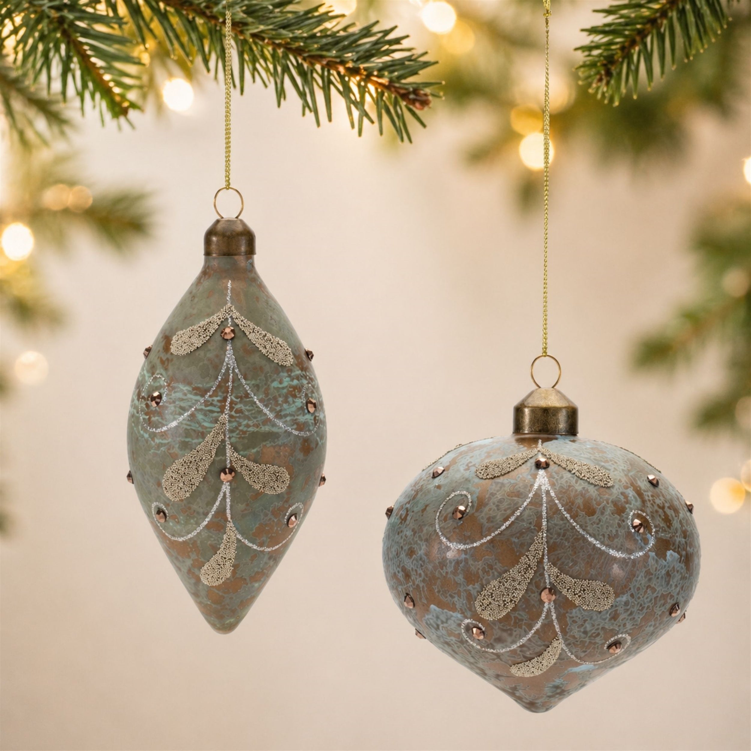 Beaded Glass Ornament (Set of 12)