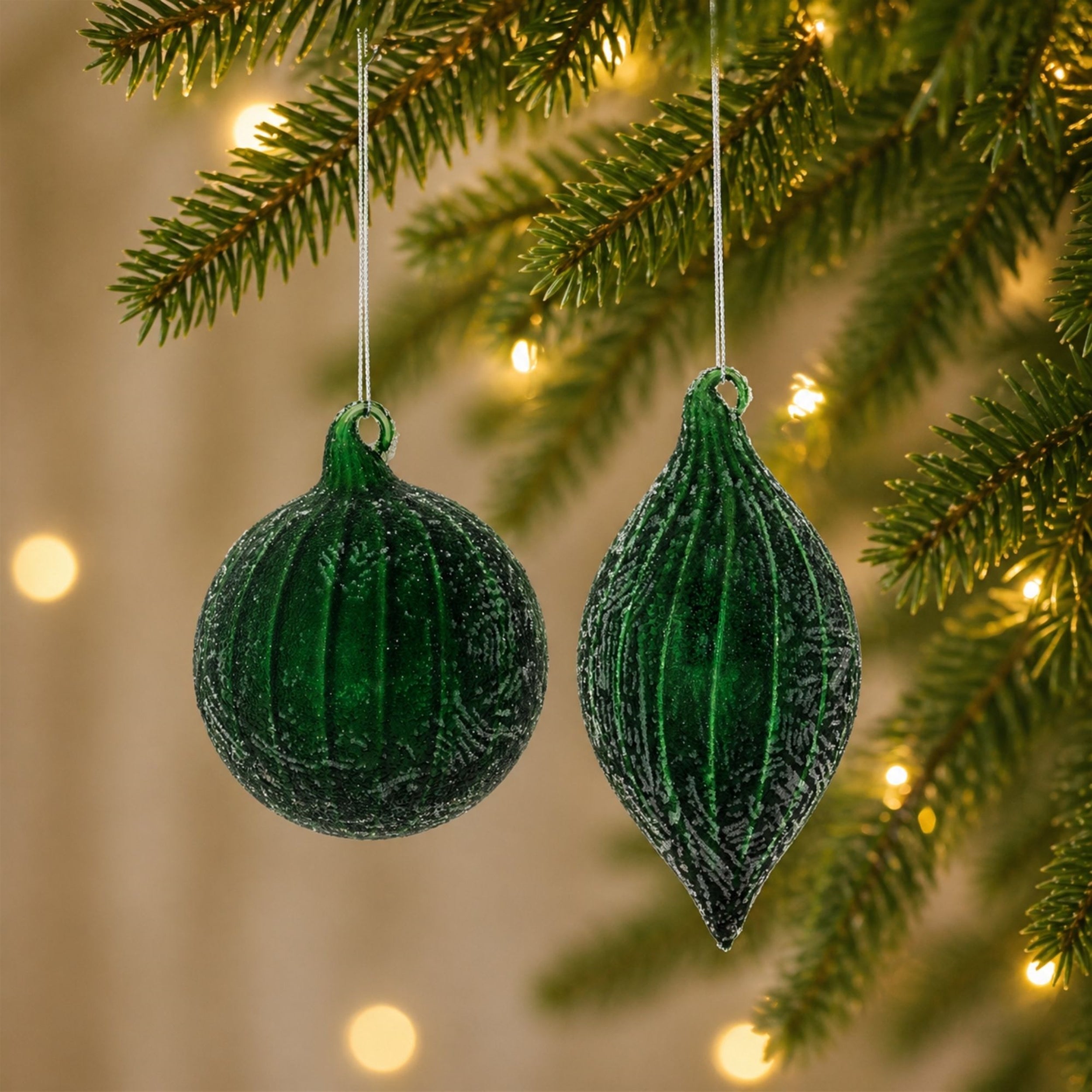 Beaded Glass Ornament (Set of 6)