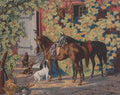 The Hunting Scene Stretched Wall Tapestry
