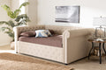 Baxton Studio Mabelle Modern and Contemporary Beige Fabric Upholstered Full Size Daybed