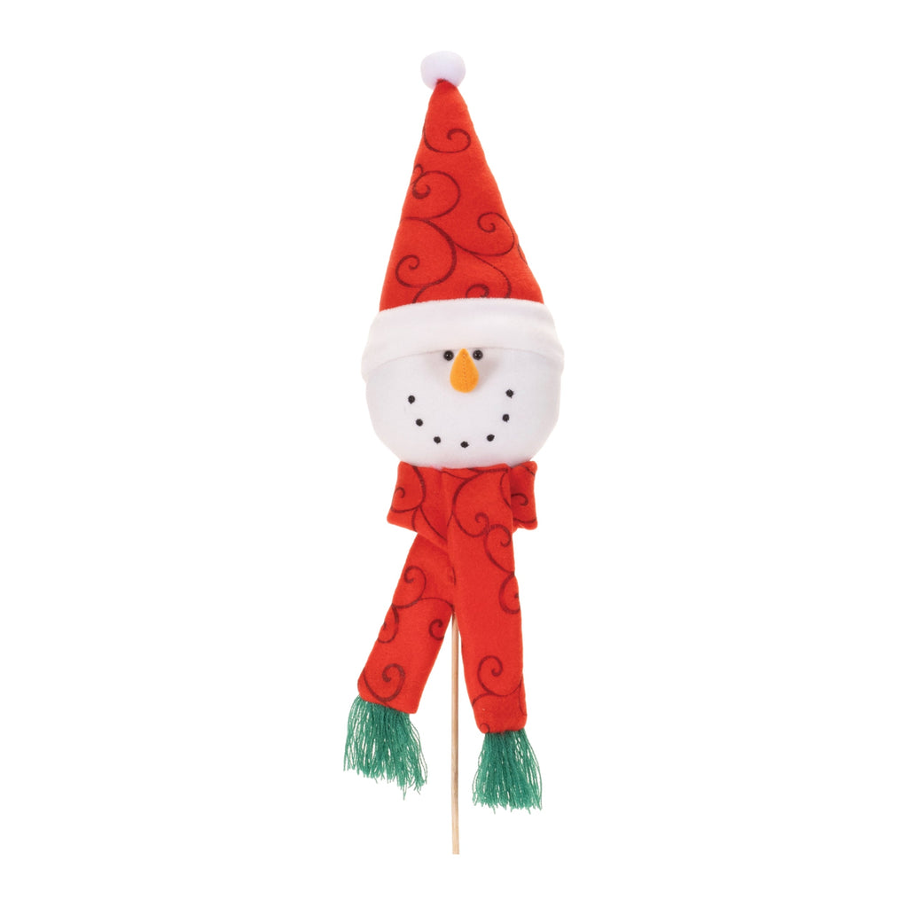 Plush Snowman Head Pick (Set of 6)