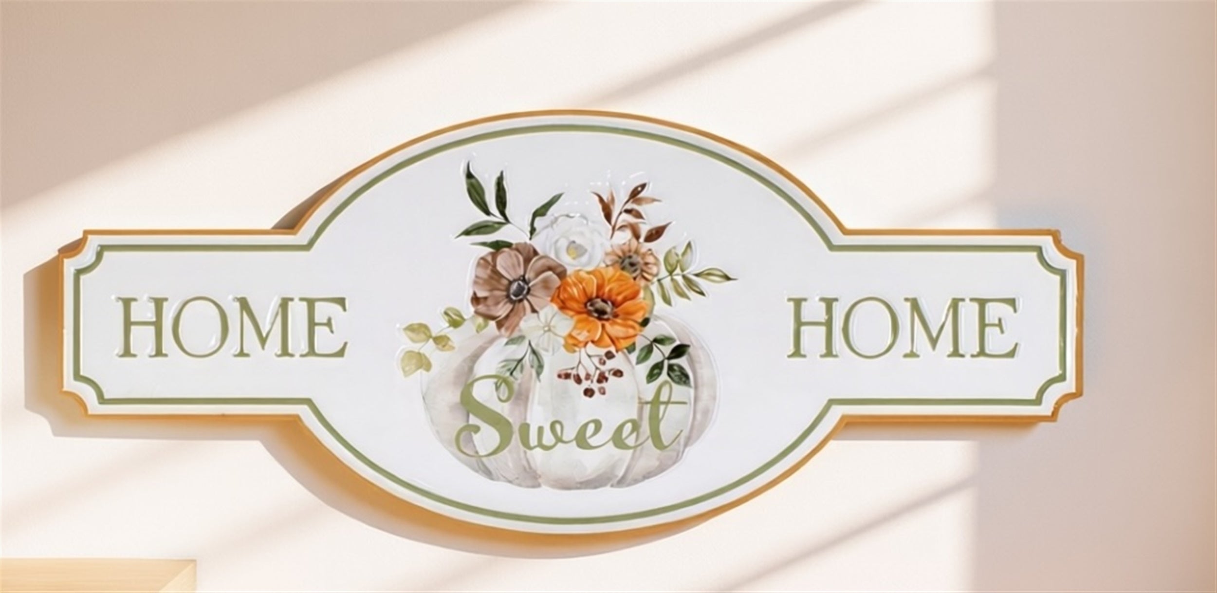 Metal Fall Home Sweet Home Sign 21.75"L