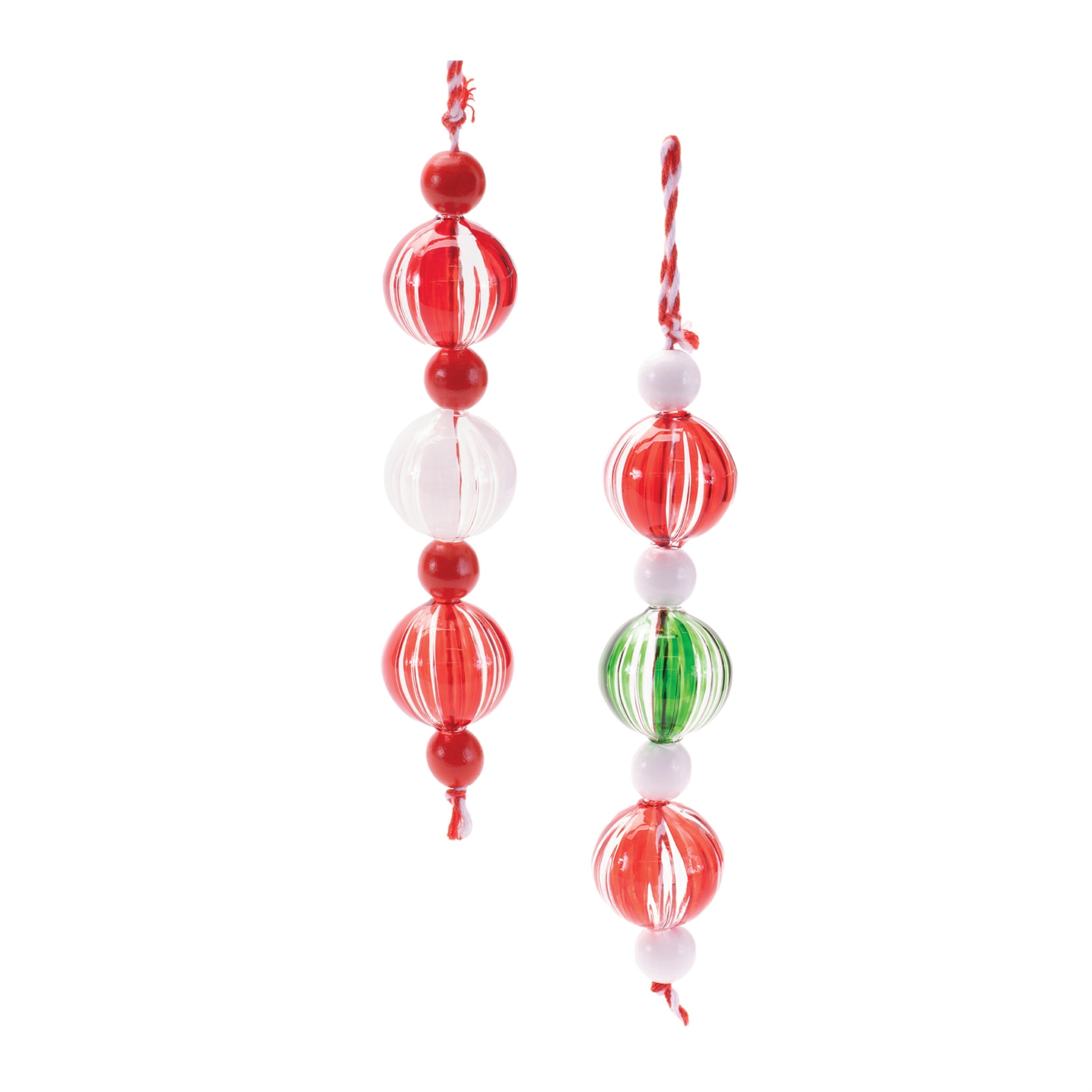 Striped Glass Mini Drop Ornaments Ð Set of 6