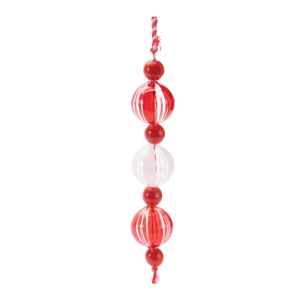 Striped Glass Mini Drop Ornaments Ð Set of 6