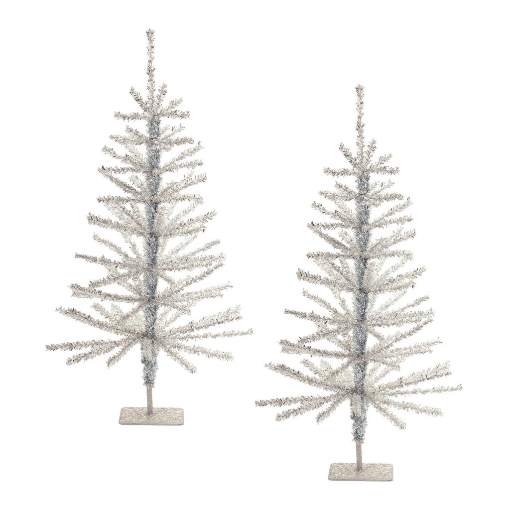 Tinsel Pine Tree (Set of 2)
