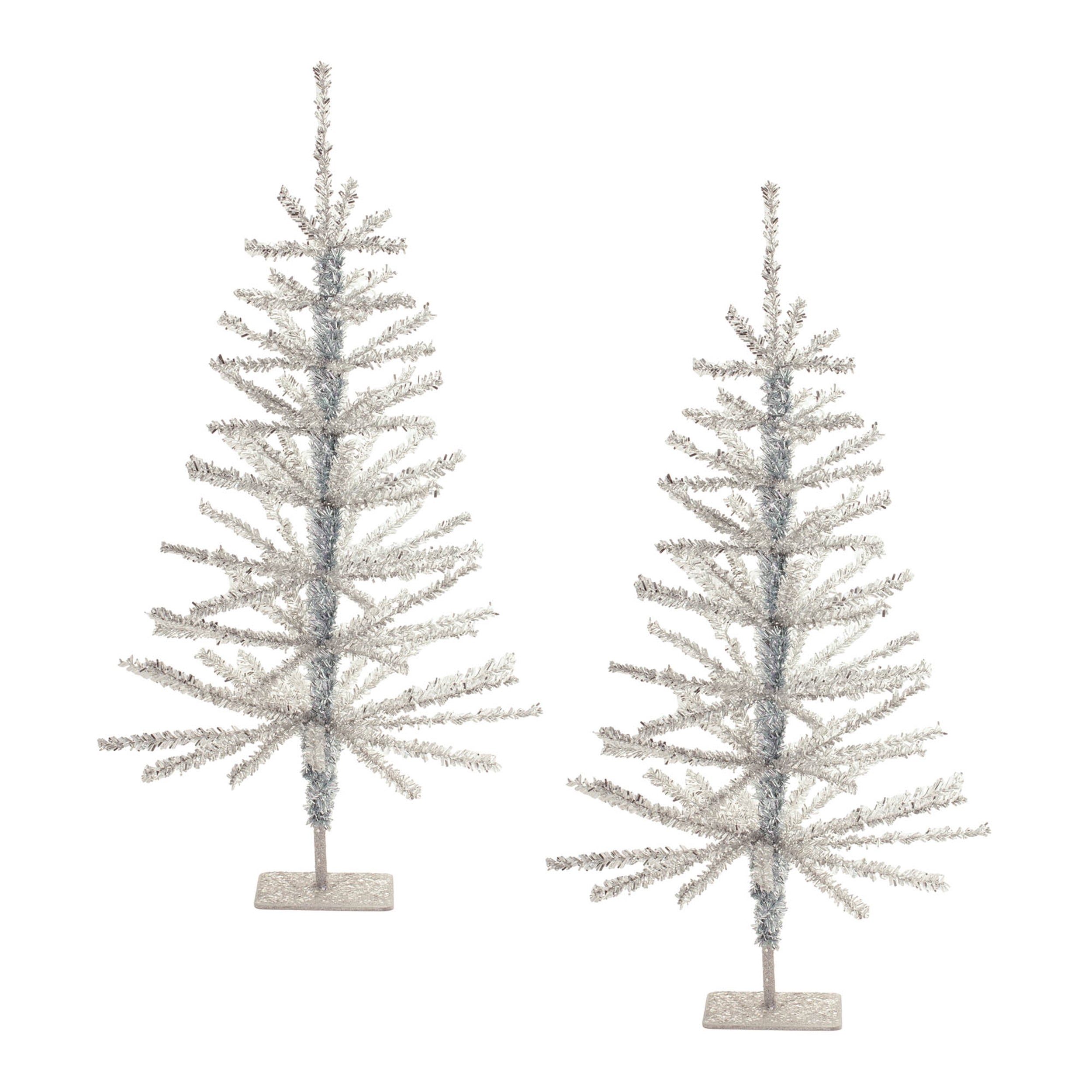 Tinsel Pine Tree (Set of 2)