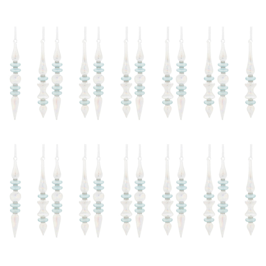 Iridescent Finial Drop Ornament (Set of 24)