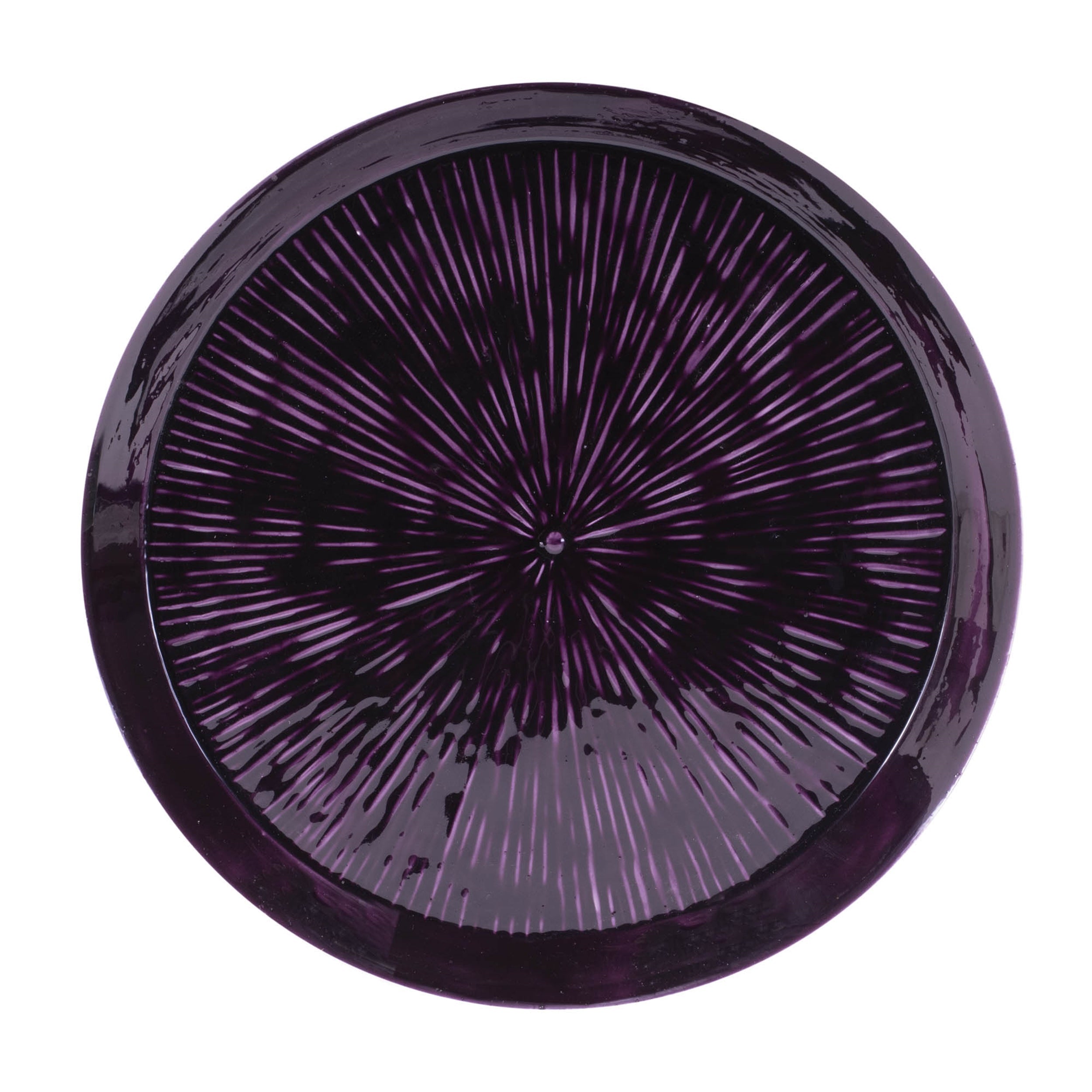 Round Etched Metal Tray 13.5"D