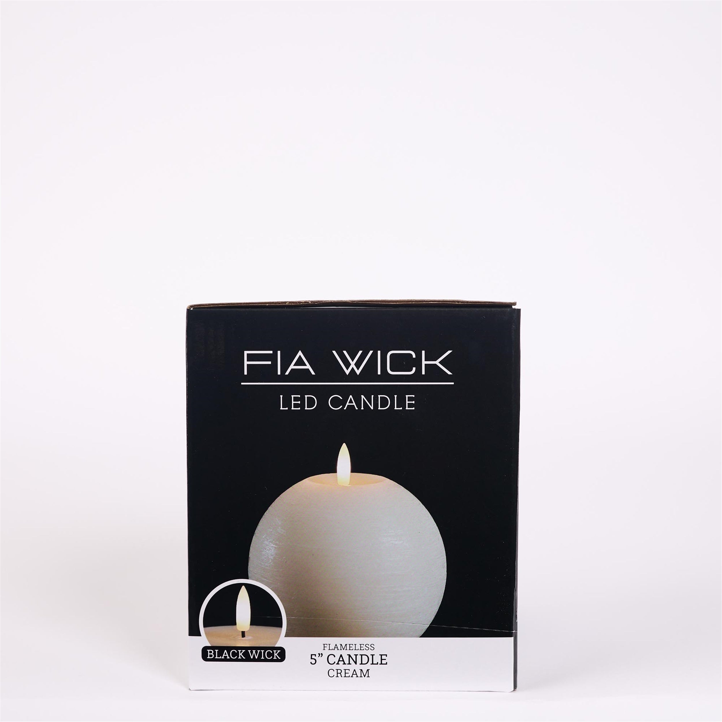 FIA Wick Ivory Round Candle (Set of 2)