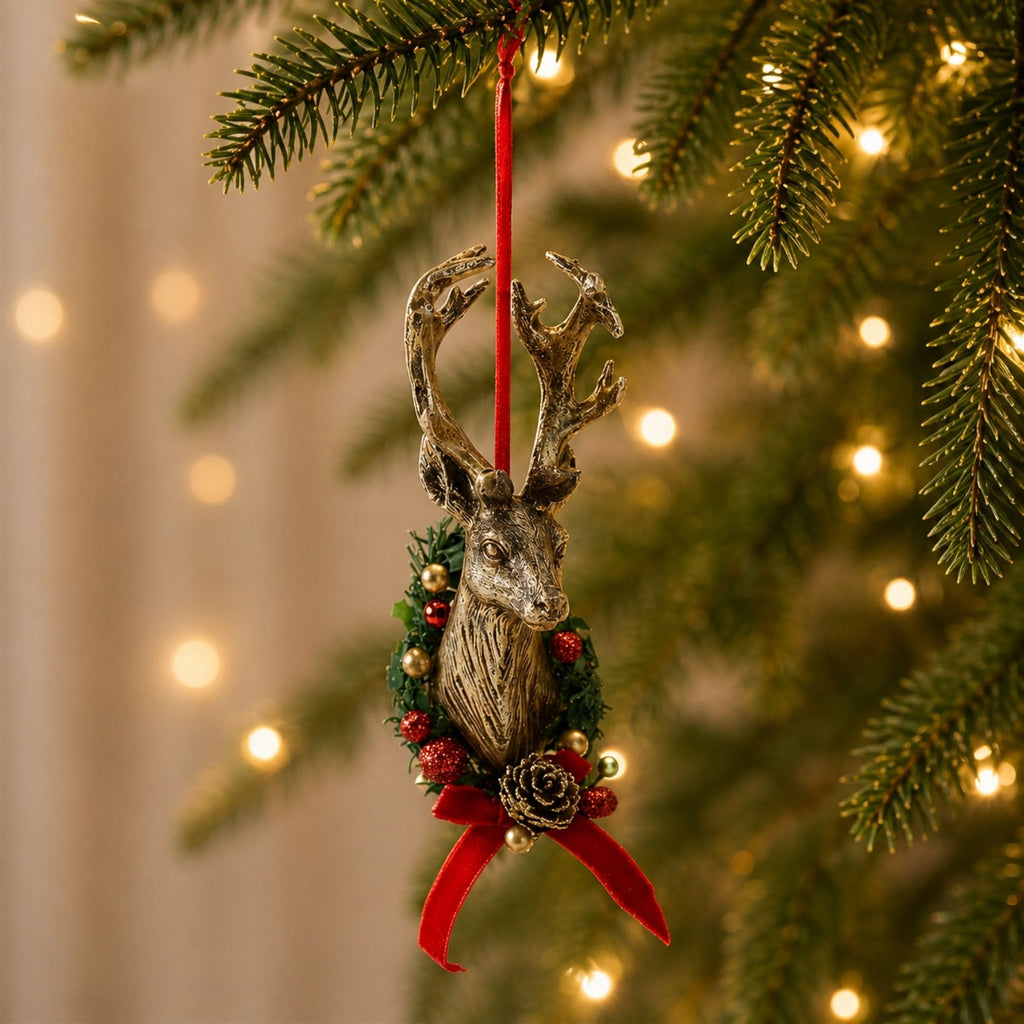 Deer Head Mount Ornament (Set of 6)
