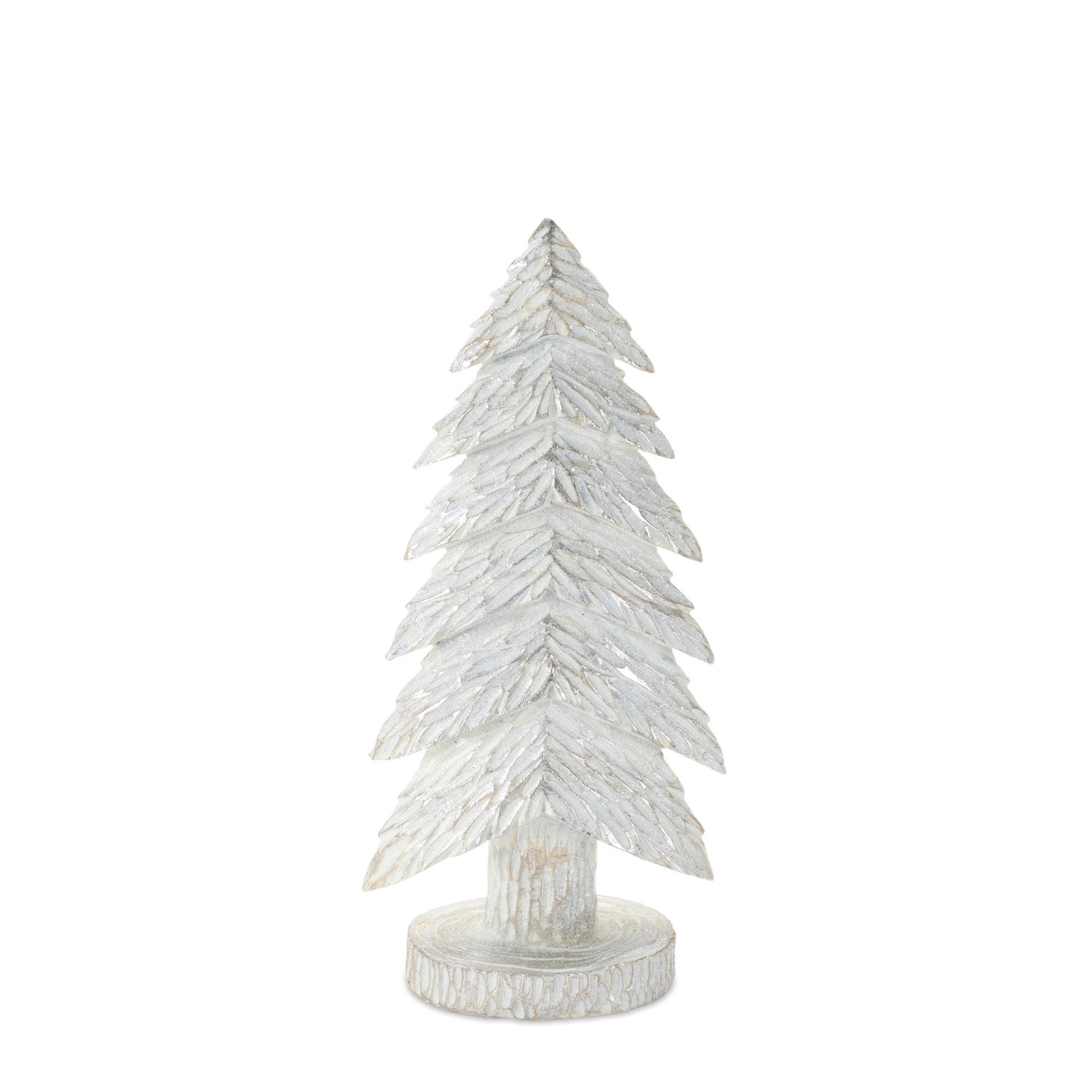White Christmas Tabletop Trees (Set of 2)