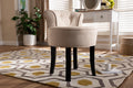 Baxton Studio Cerise Classic and Traditional Small Beige Fabric Upholstered Accent Chair