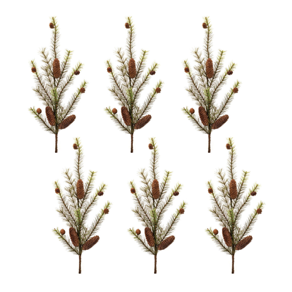 Pine and Pinecones Spray (Set of 6)