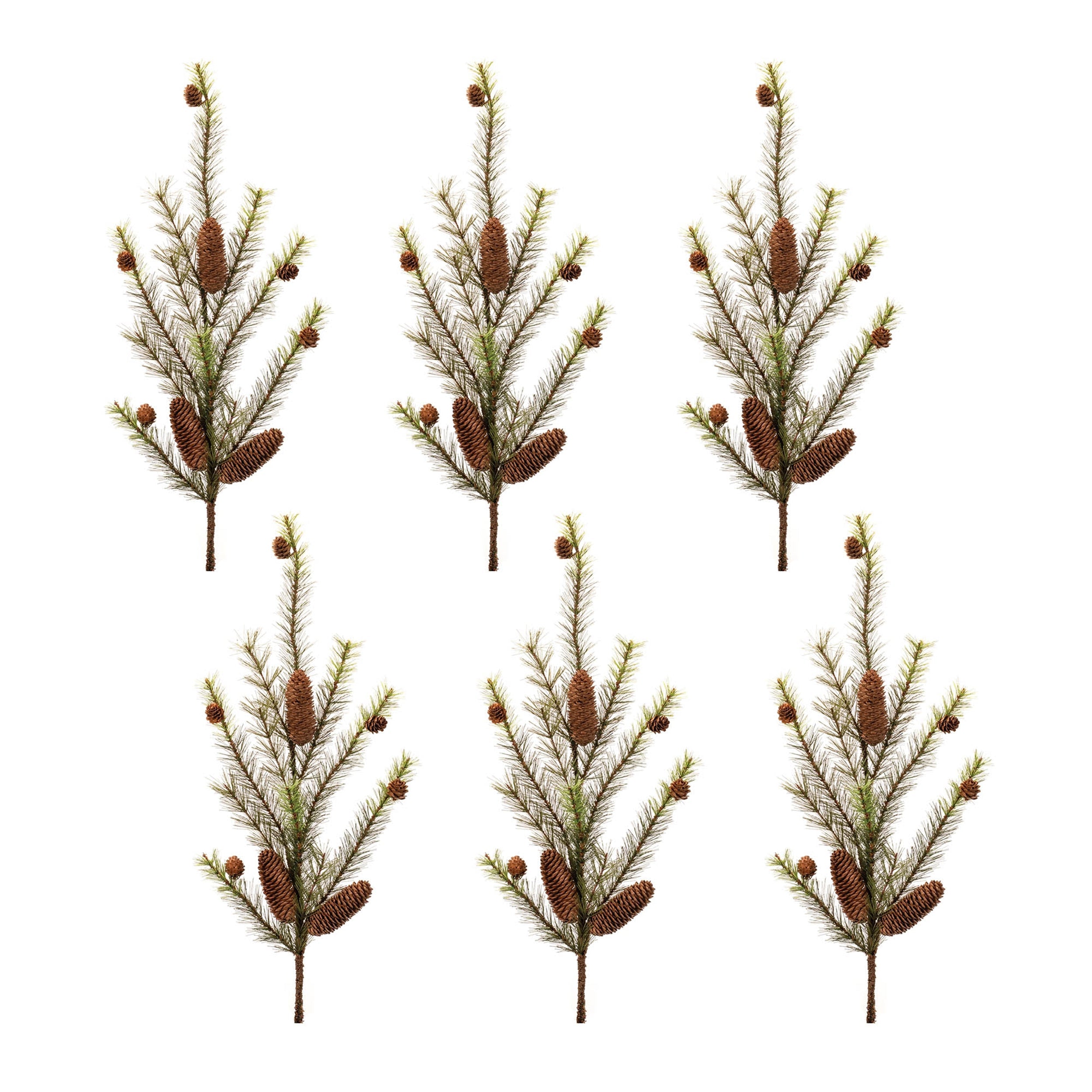 Pine and Pinecones Spray (Set of 6)