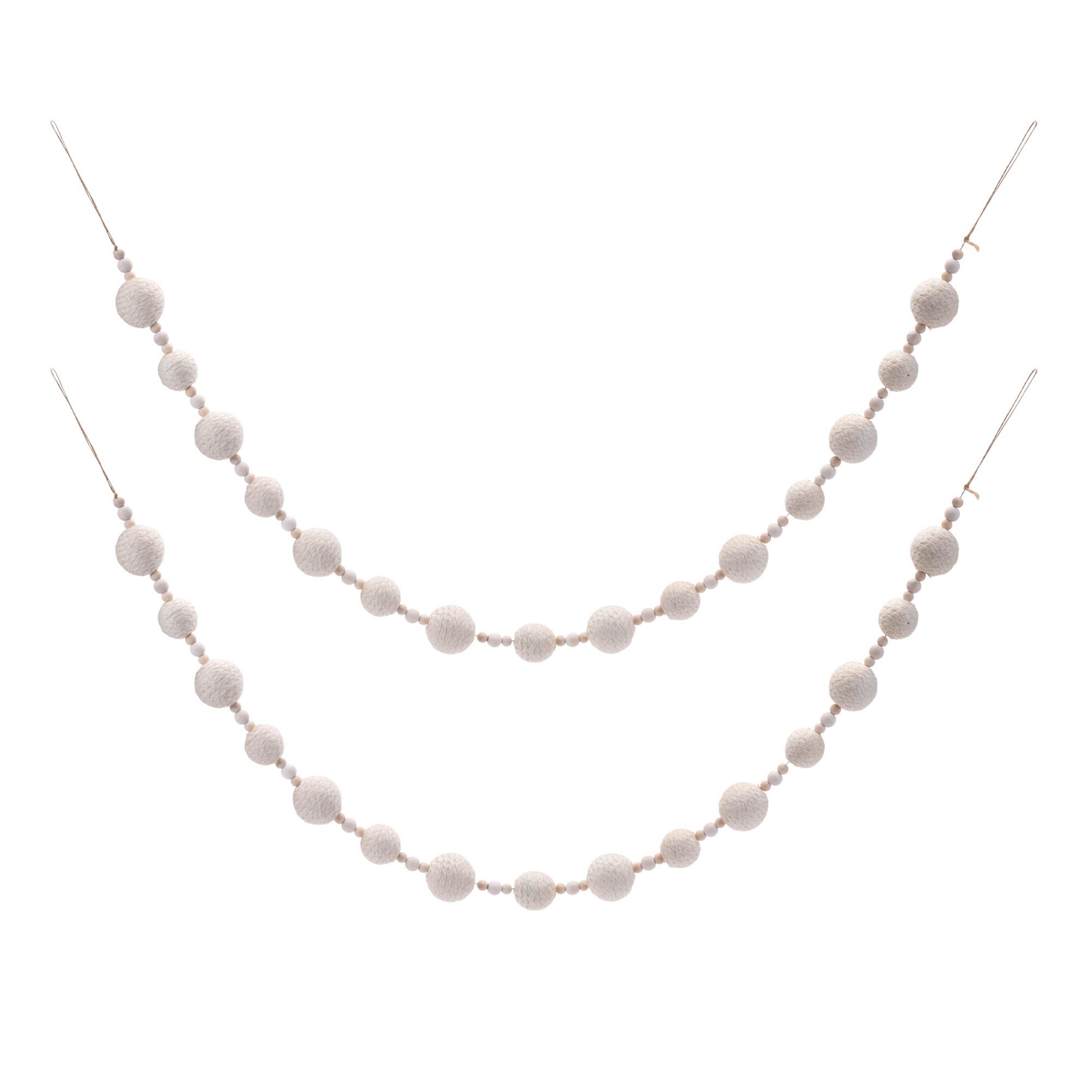 Fabric Ball String Garland (Set of 2)