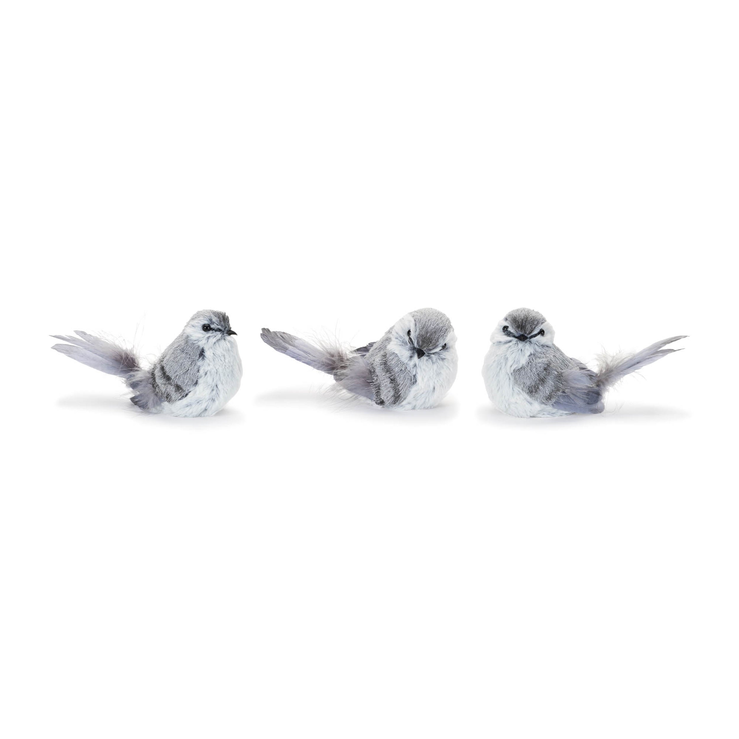 Feathered Bird Shelf Sitter (Set of 12)