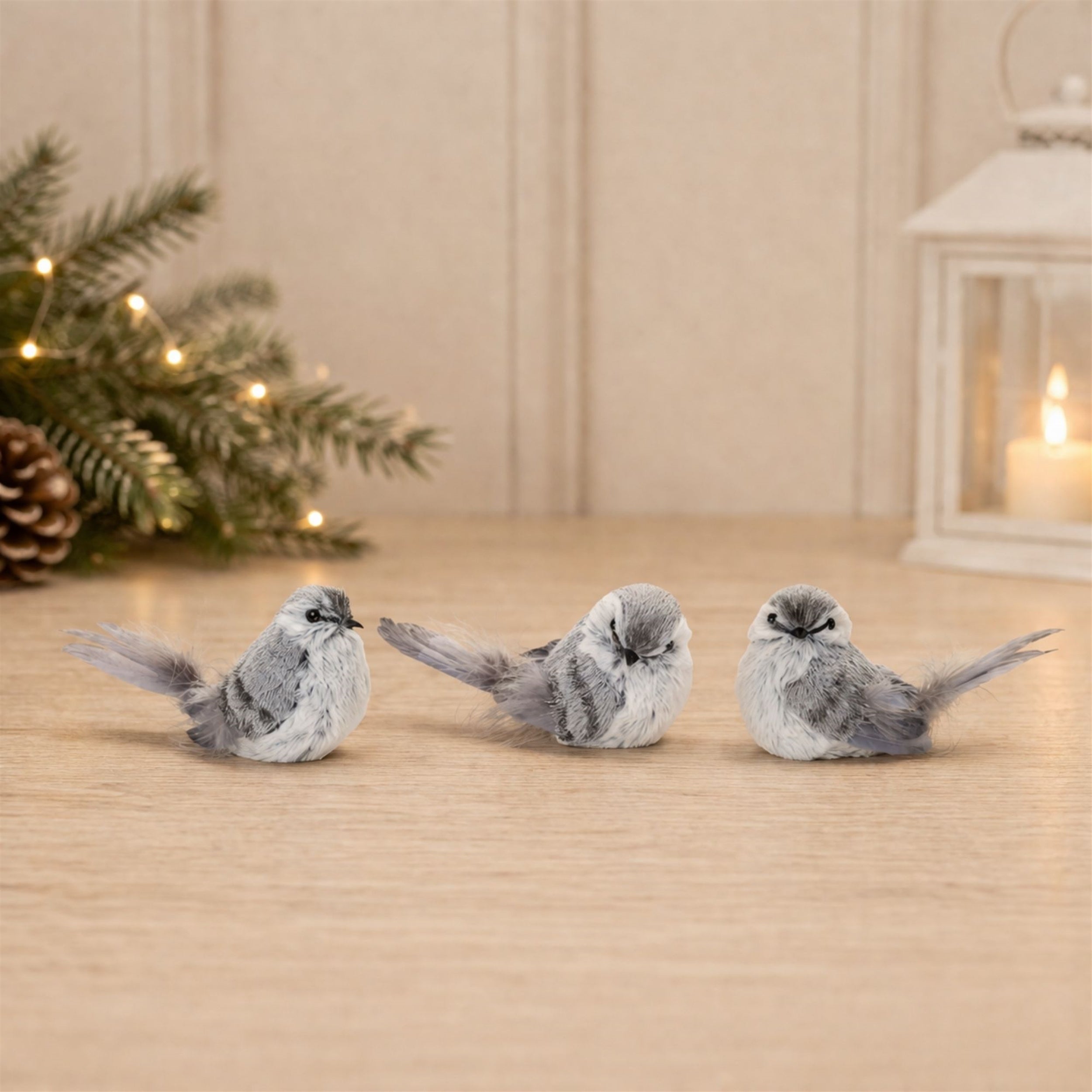 Feathered Bird Shelf Sitter (Set of 12)