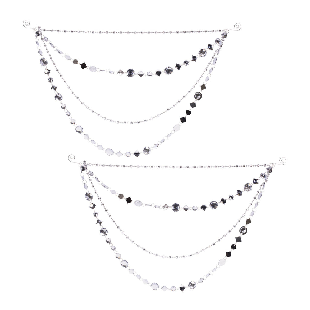 Jewel Bead and Chain Link Garland (Set of 2)